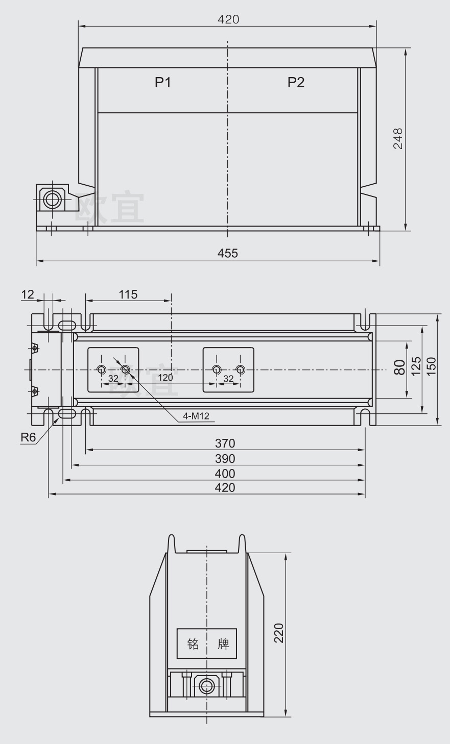 as12/150b/4s电流互感器结构尺寸图