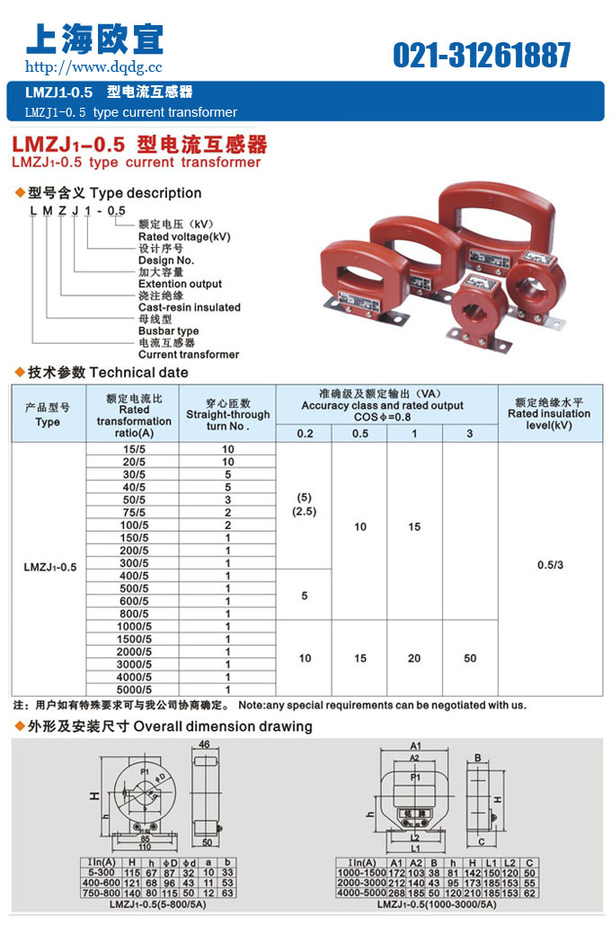 技术参数及结构尺寸图