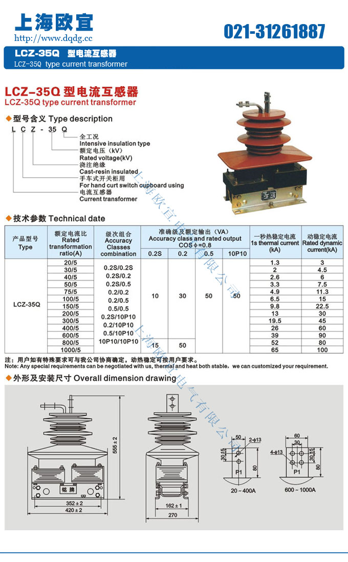 技术参数及结构尺寸图