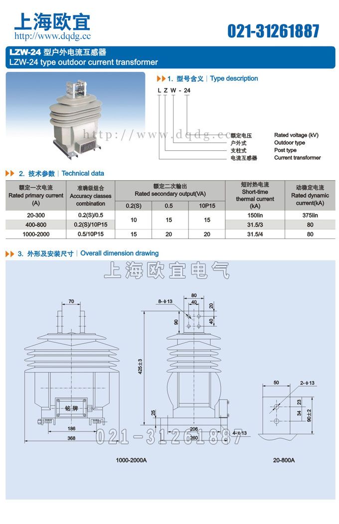 技术参数及结构尺寸图